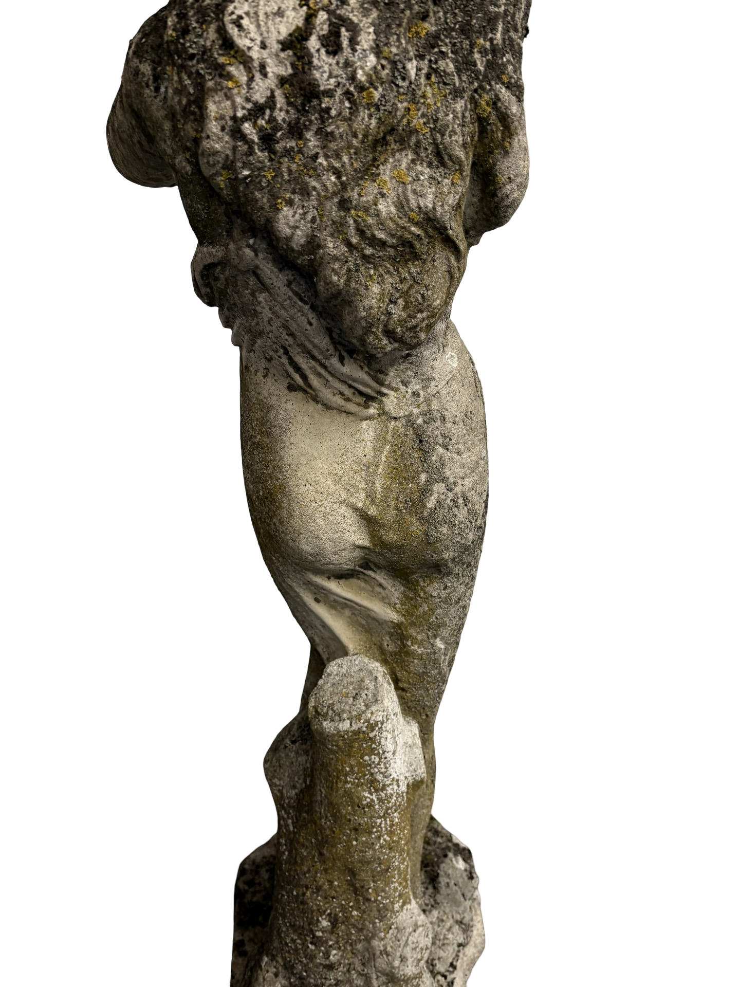 Large Weathered Antique Stone Shy Maiden Garden Statue