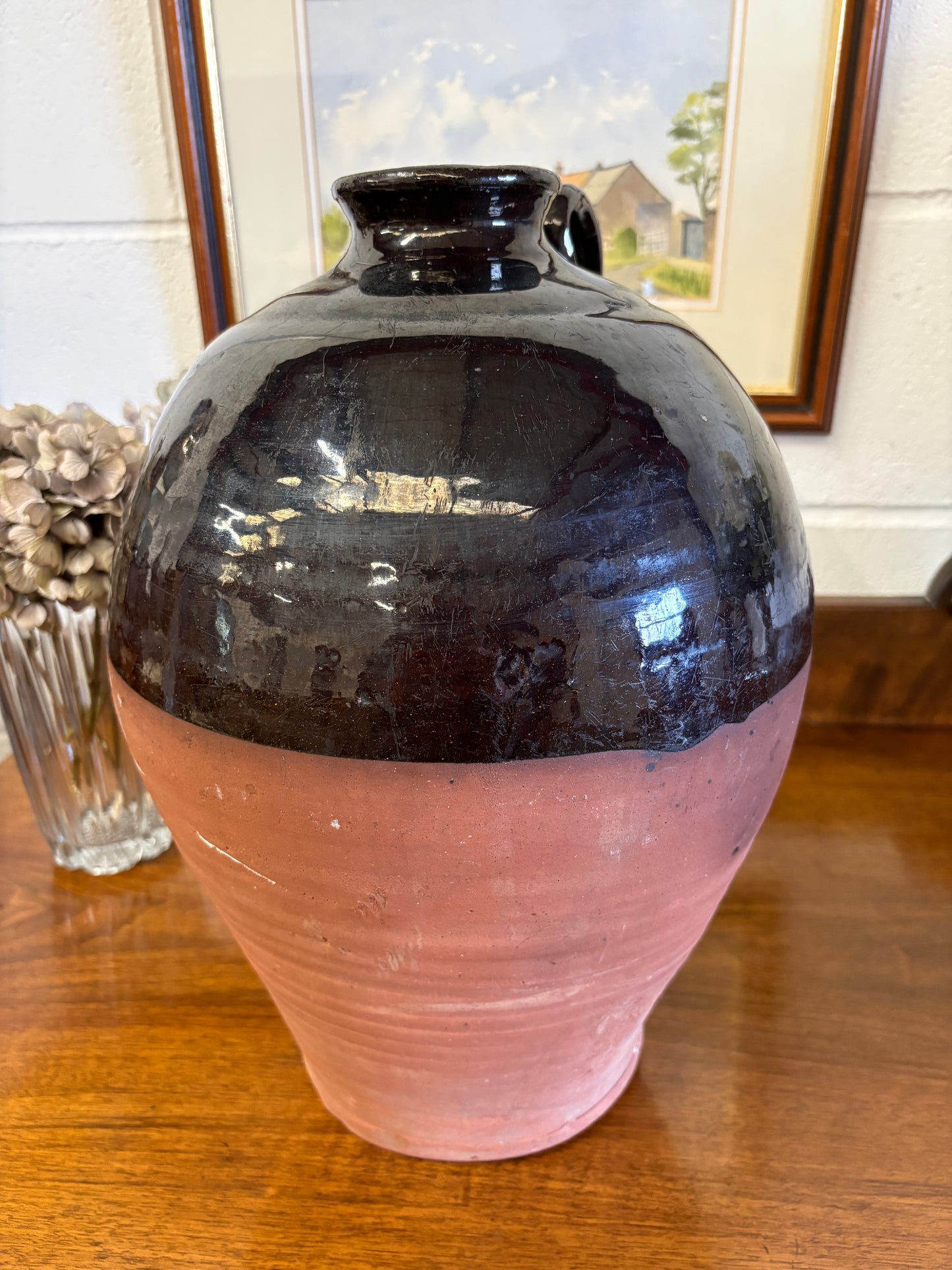 Antique Salt Glazed Pot bottle Great Display Farmhouse decor