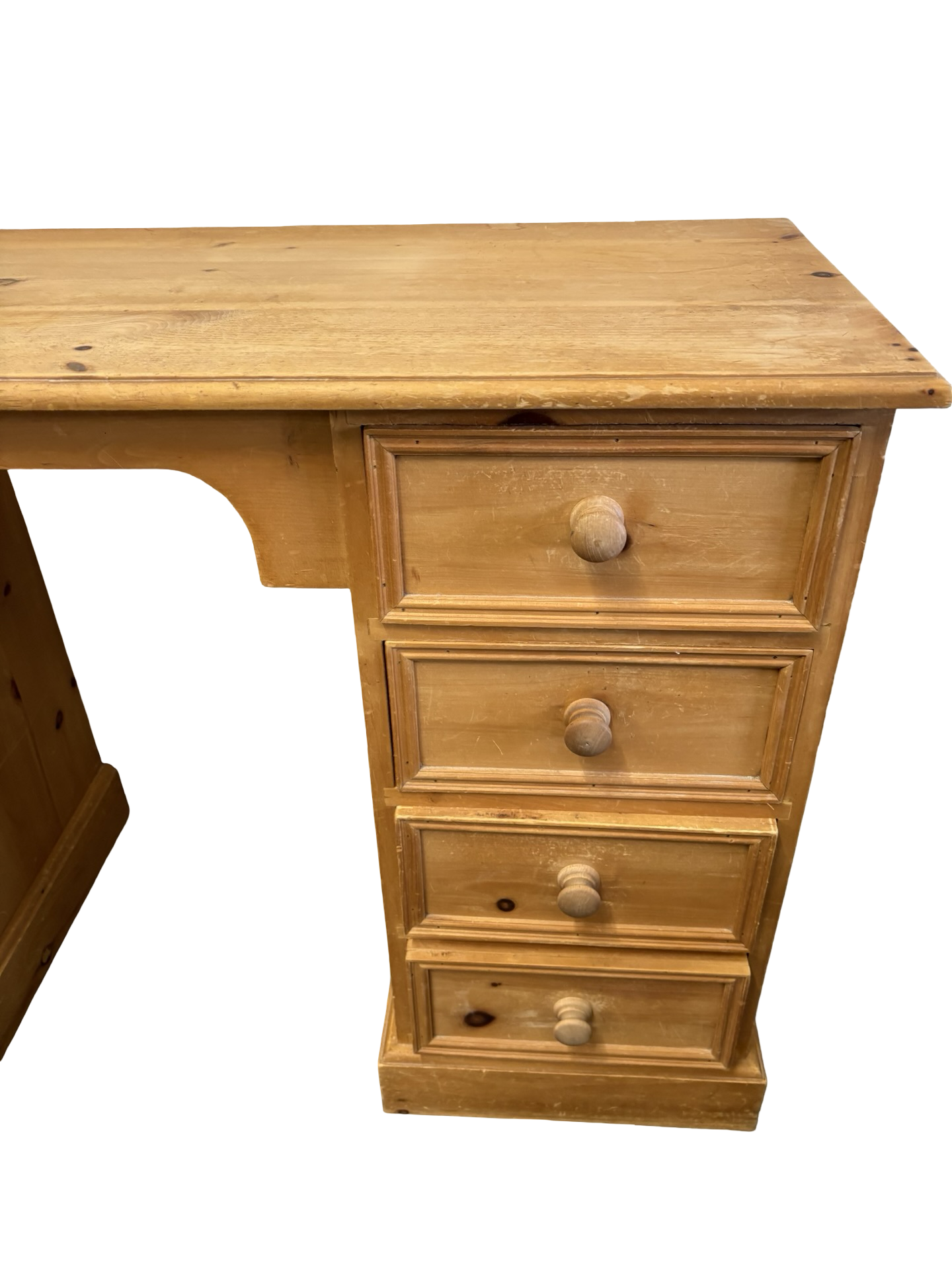 Quality Vintage pine desk dressing table with 8 Drawers Country Farmhouse style