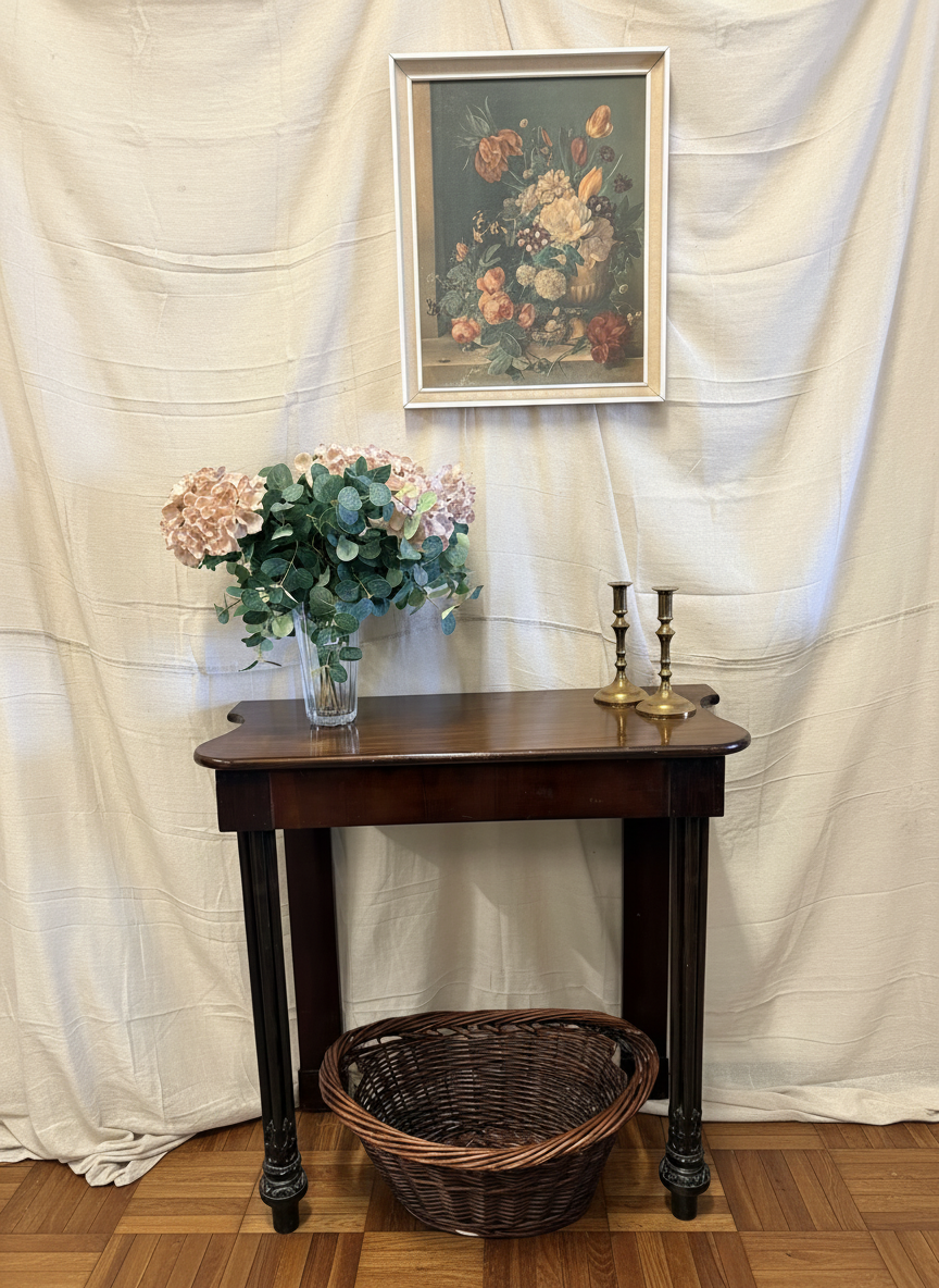19th Century Mahogany Hall / Side Table Country House piece with Carved feet