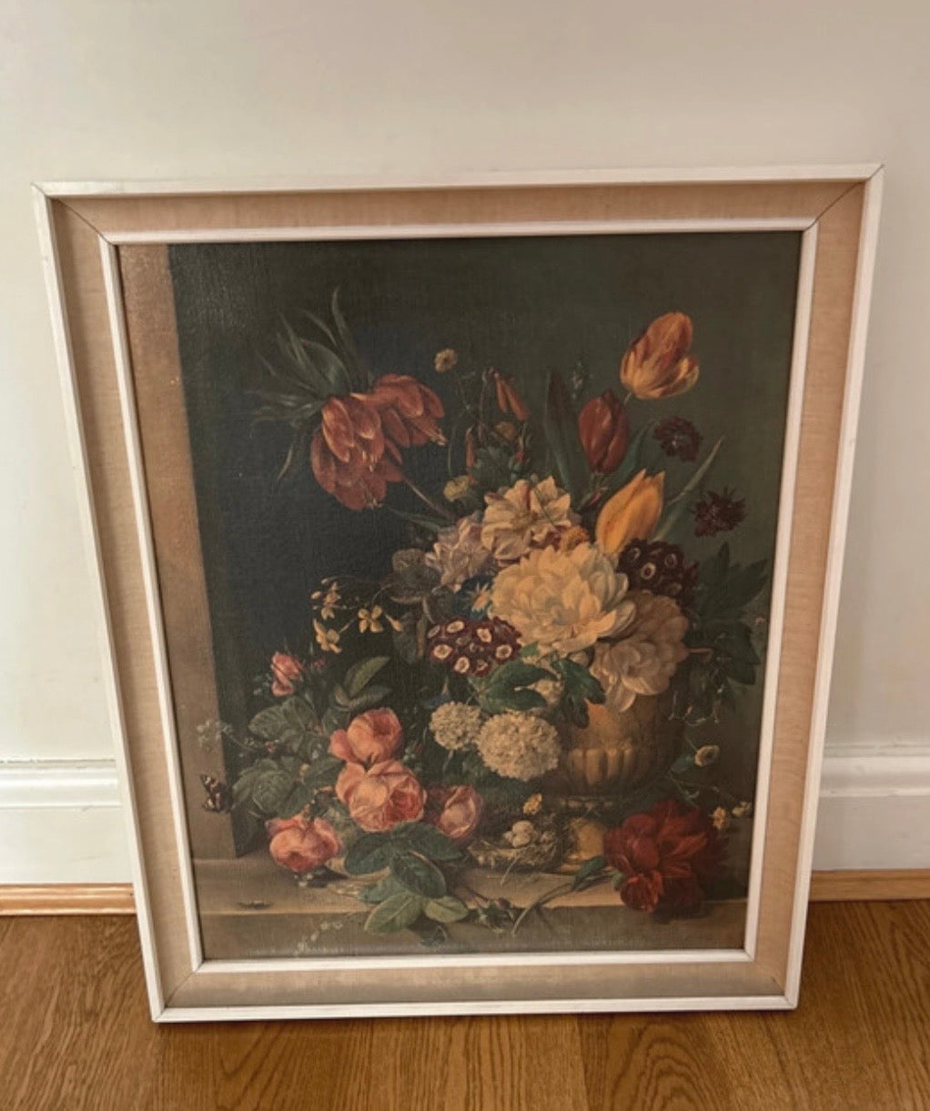 Vintage Dutch Masters still life floral print framed good condition ￼