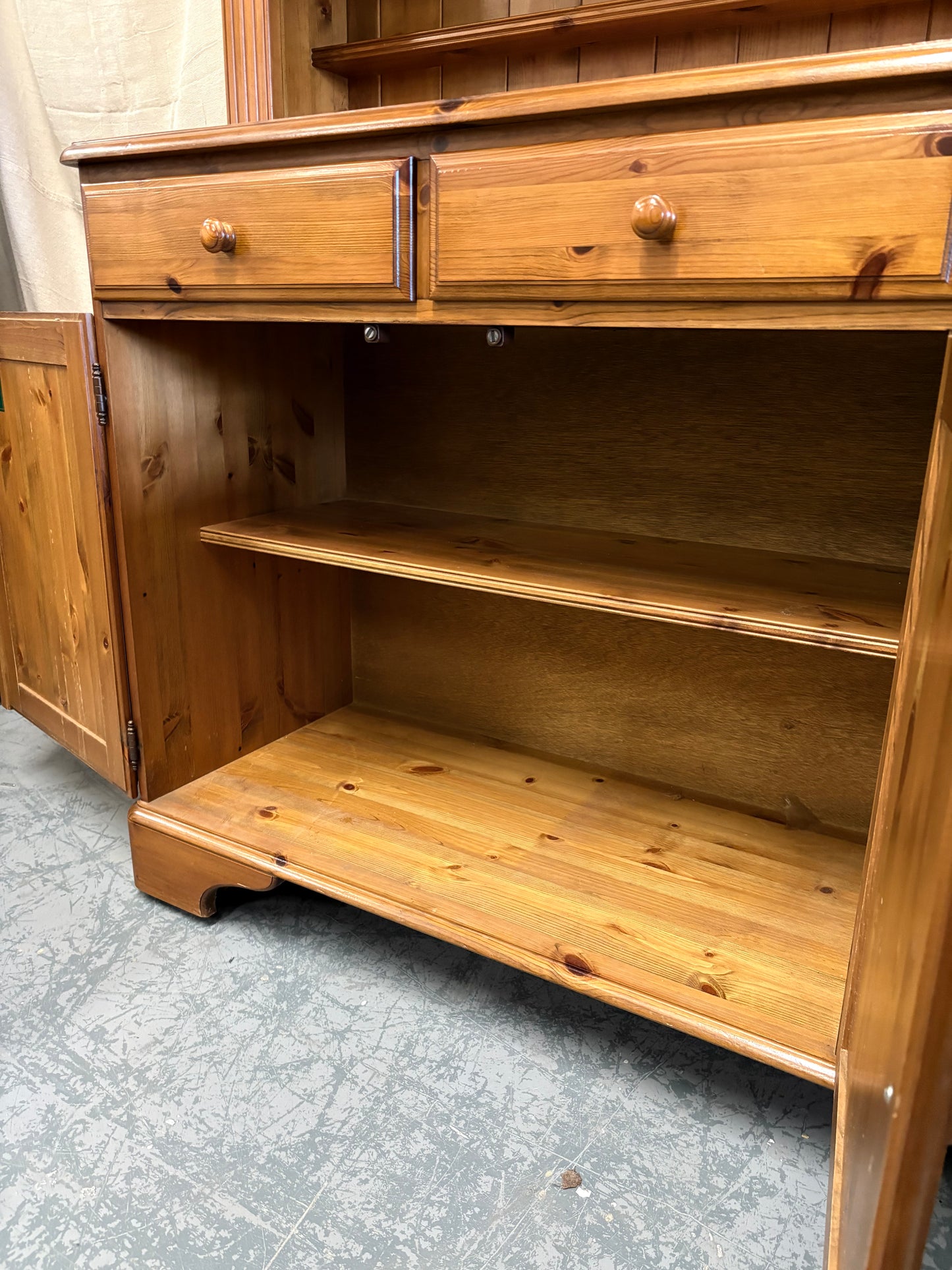 Vintage Pine Country Kitchen Dresser - Display Storage UK Delivery Ex Condition