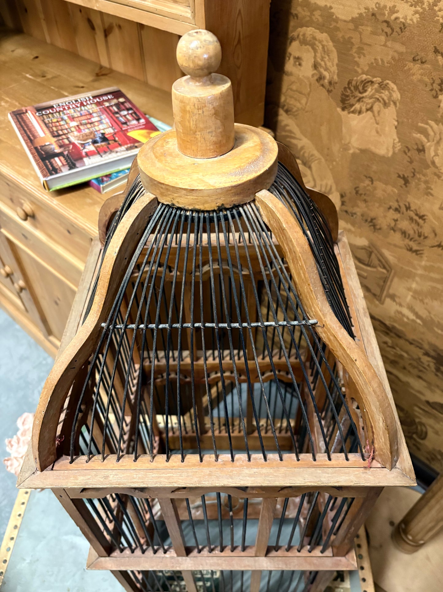 Edwardian Boxwood Birdcage - Decorative Antique piece Eclectic Interiors