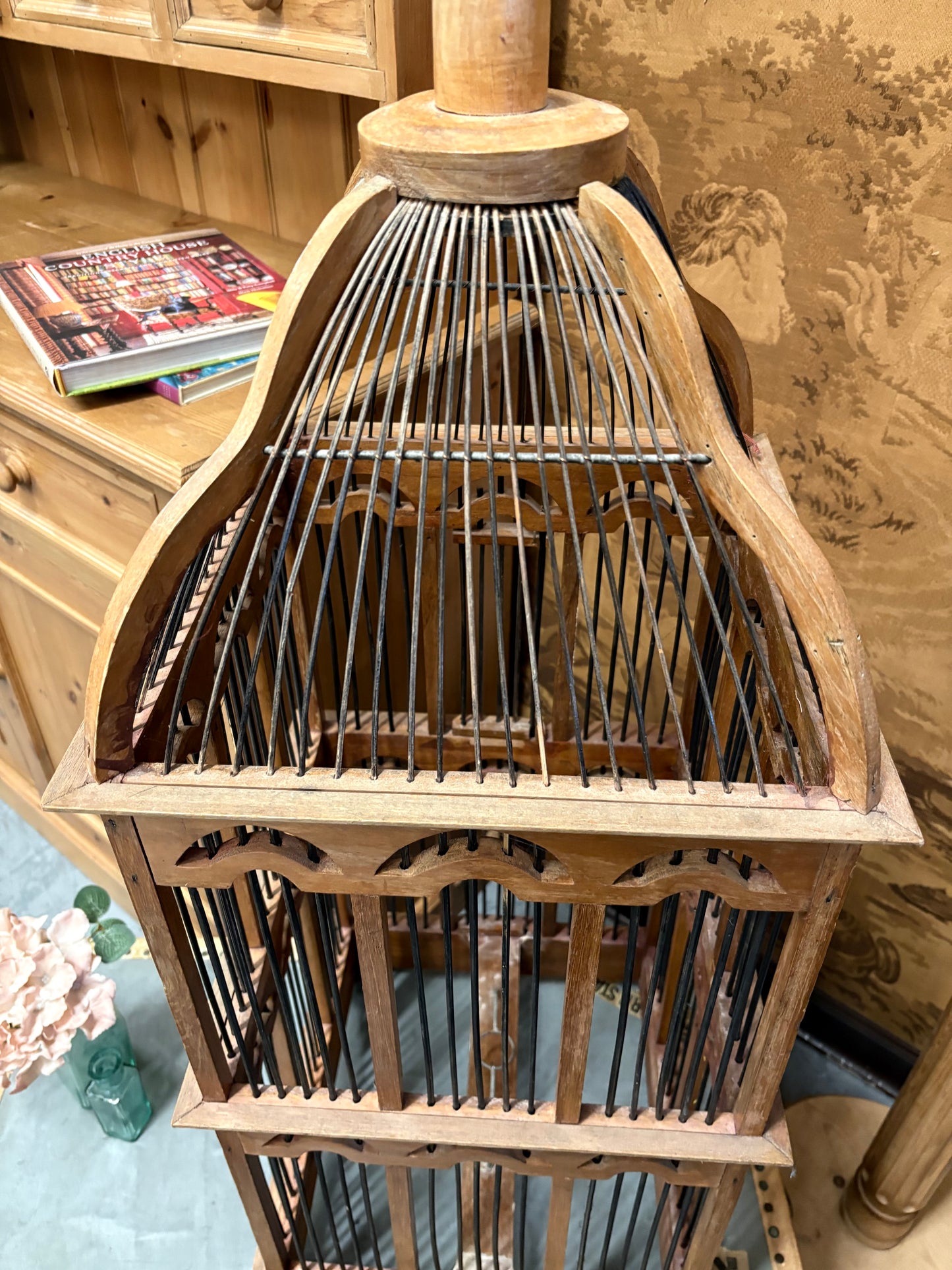 Edwardian Boxwood Birdcage - Decorative Antique piece Eclectic Interiors