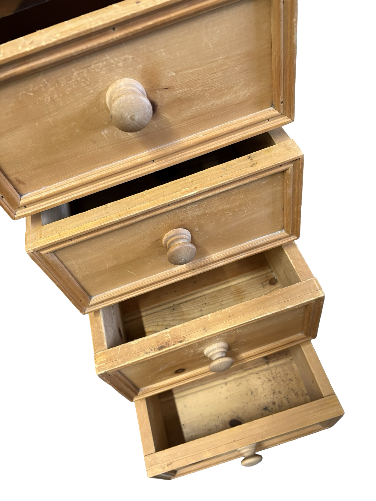 Quality Vintage pine desk dressing table with 8 Drawers Country Farmhouse style