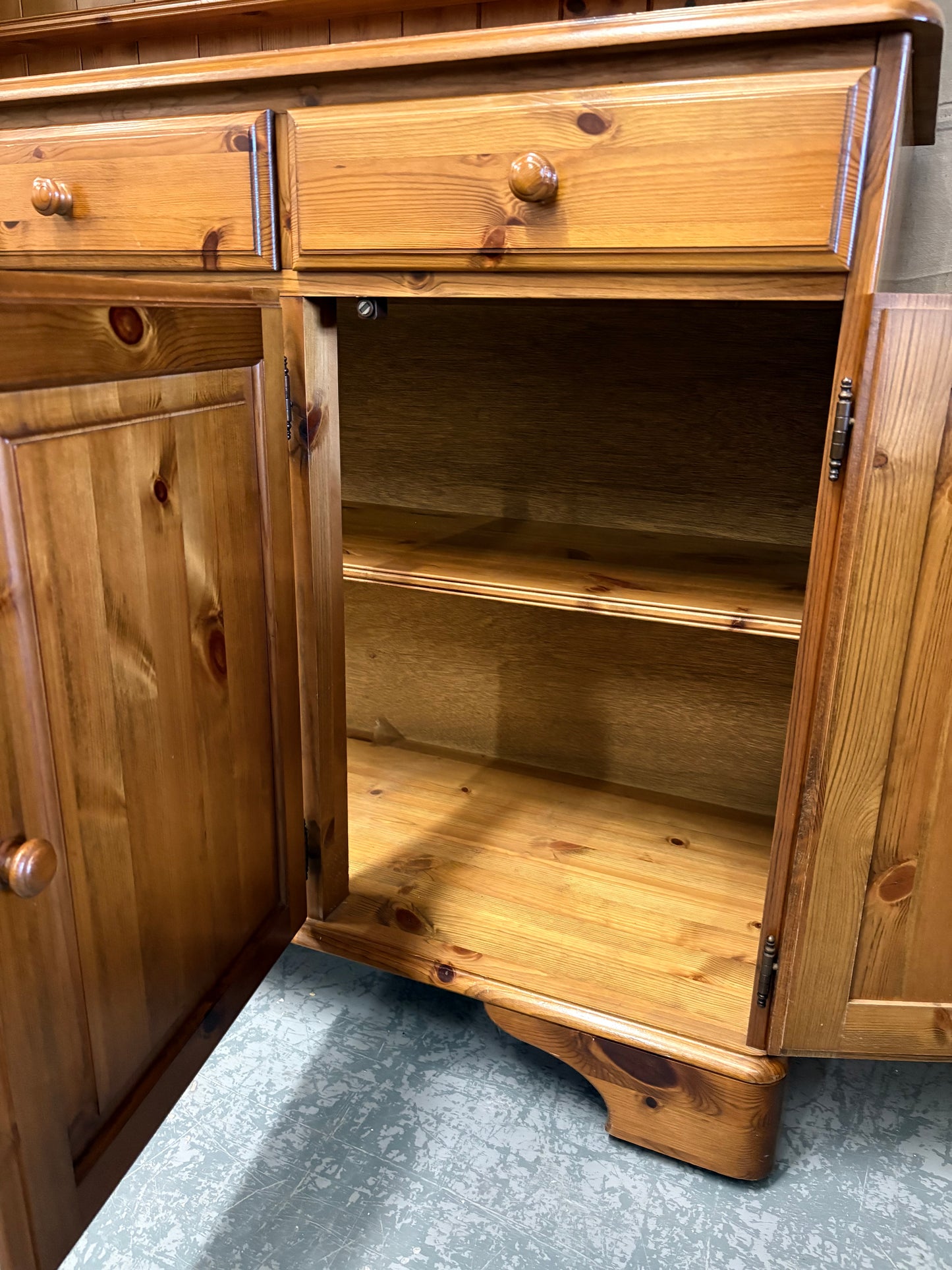Vintage Pine Country Kitchen Dresser - Display Storage UK Delivery Ex Condition