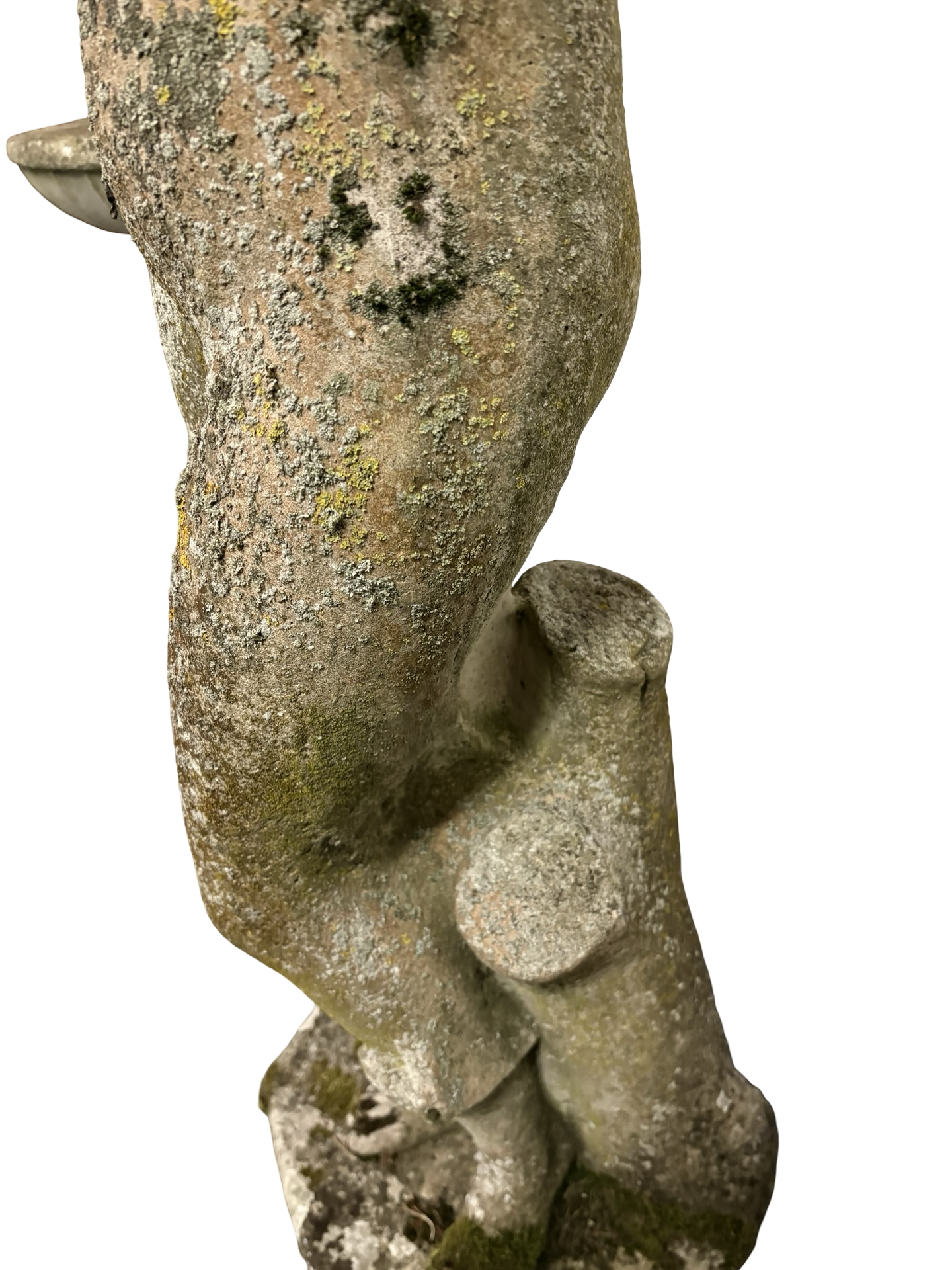 Large Weathered Antique Stone Shy Maiden Garden Statue
