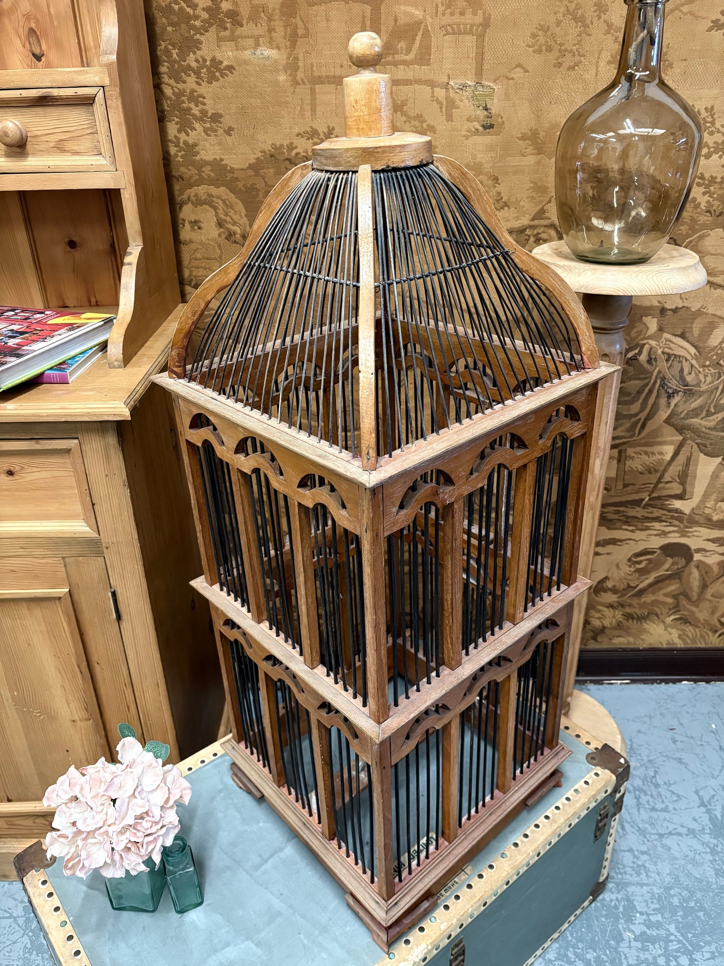 Edwardian Boxwood Birdcage - Decorative Antique piece Eclectic Interiors