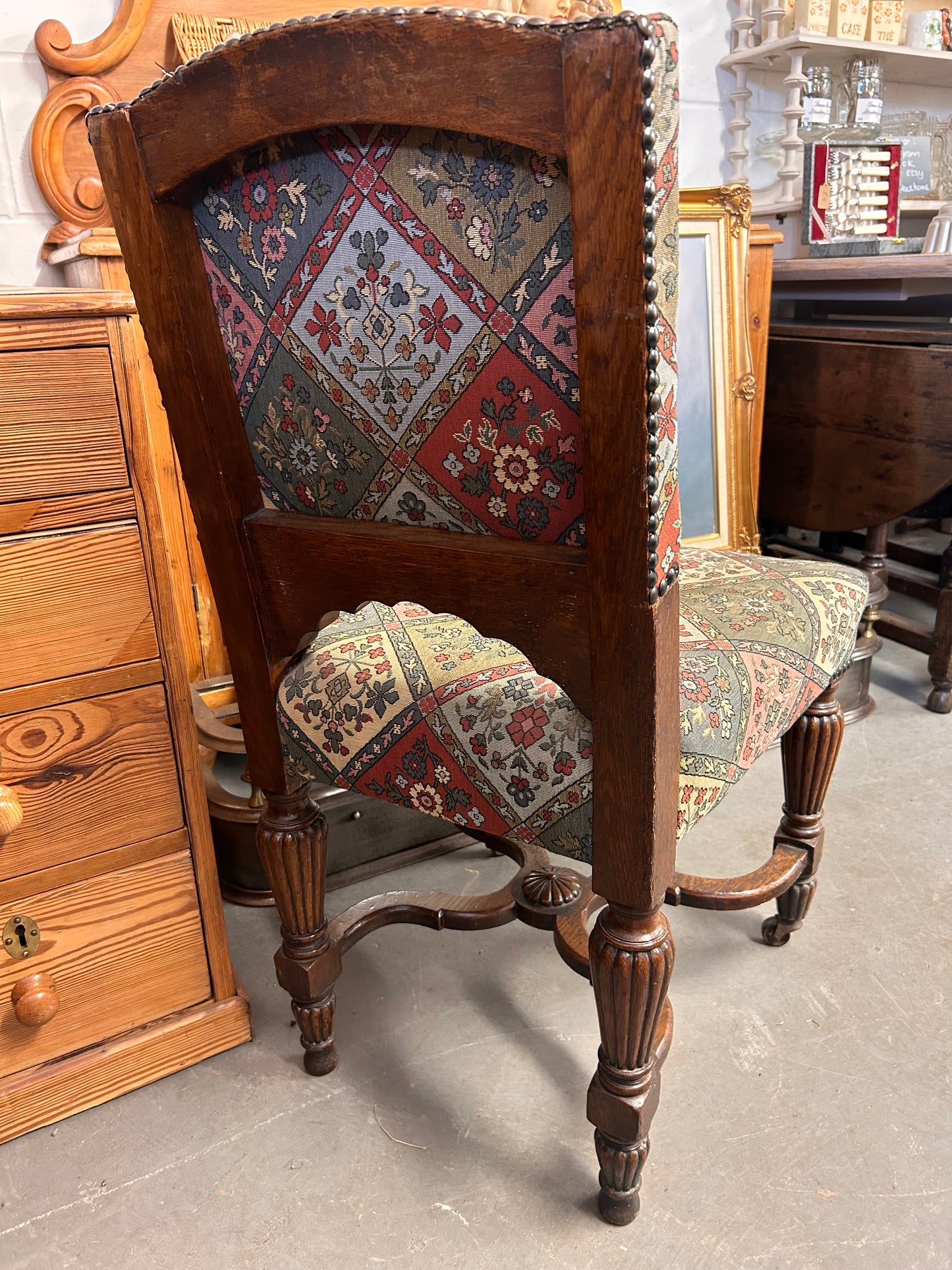 Antique Scottish low side accent chair.