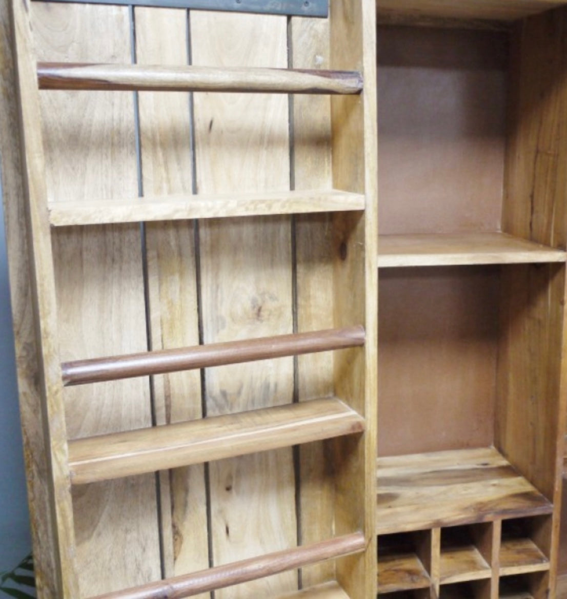 BESTSELLER Large Wooden Pantry Larder Kitchen Storage Unit Fitted out on wheels