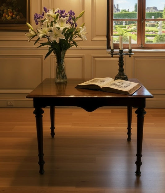 Beautiful Carved Victorian Mahogany Hall Console table on original castors
