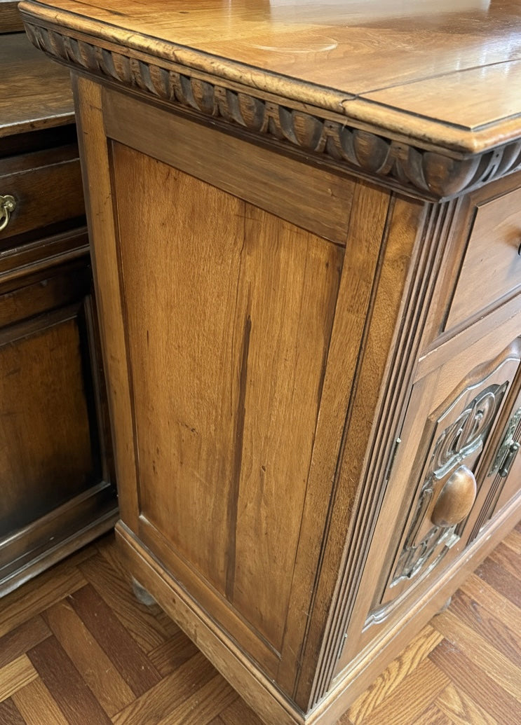 Edwardian Antique Mahogany Sideboard carved decorative design