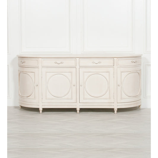 French classic style sideboard in an aged ivory finish UK Delivery