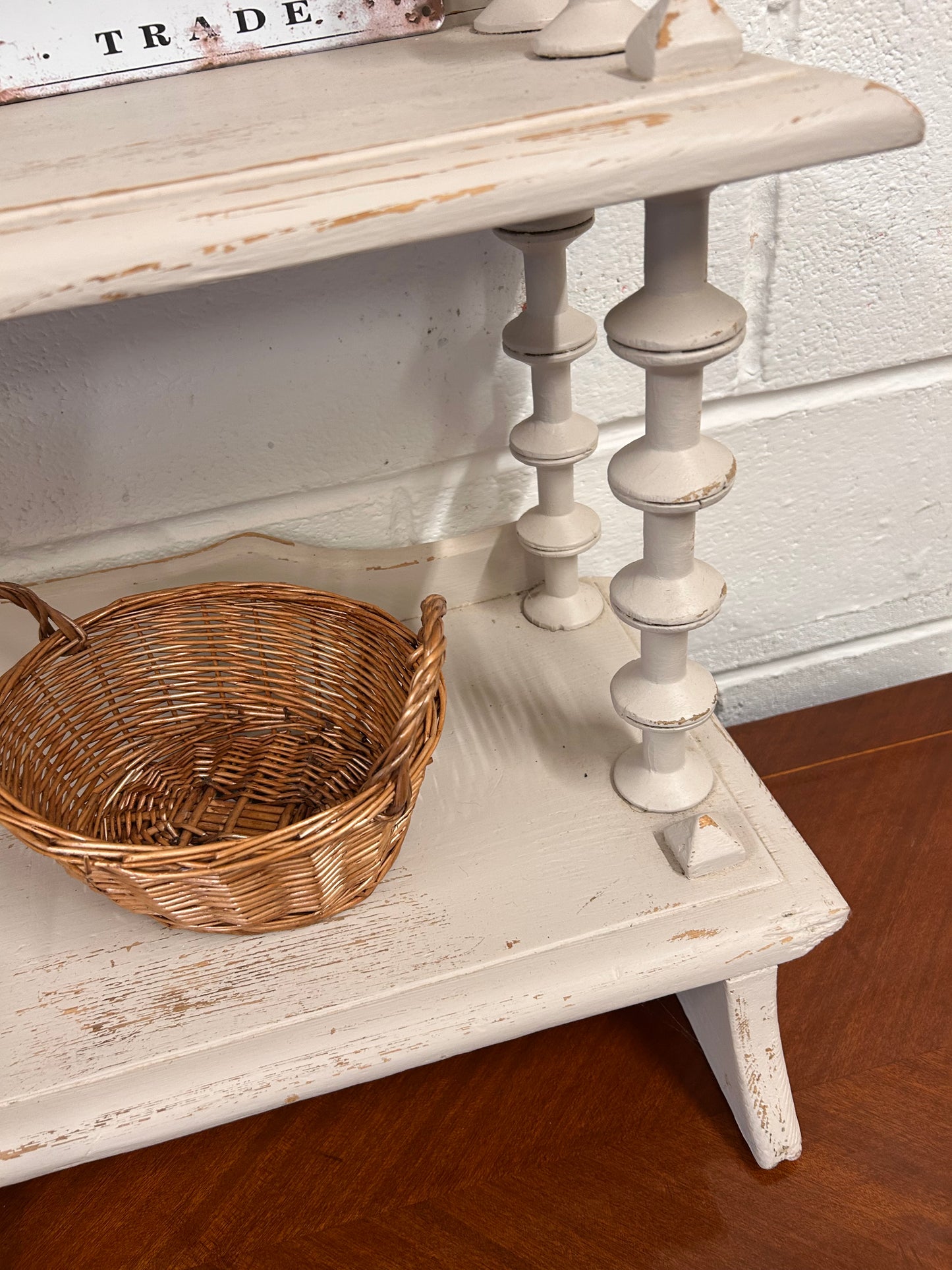 Painted Shabby Vintage Shelf unit - Freestanding or Wall hung