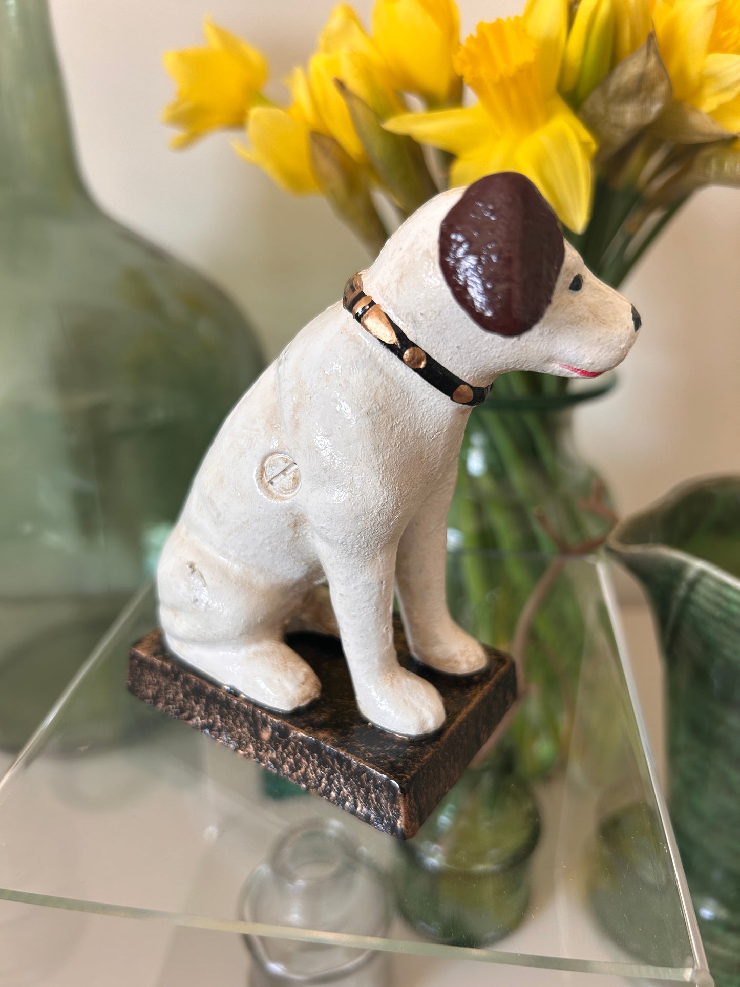 Classic style Cast iron small heavy dog figure