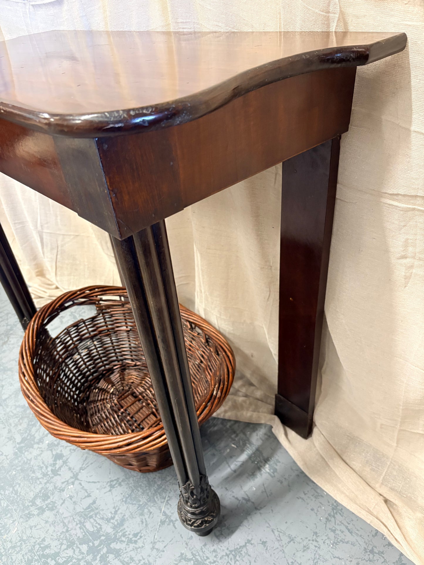 19th Century Mahogany Hall / Side Table Country House piece with Carved feet