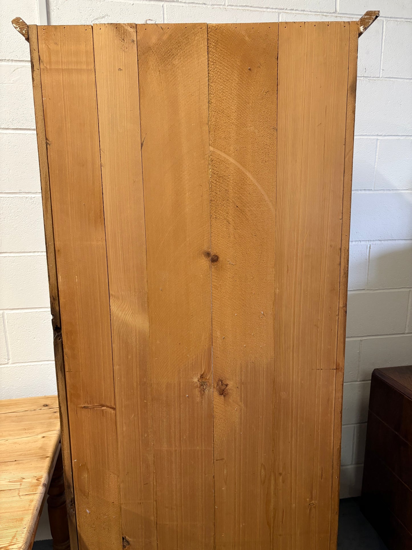 Tall Solid Wooden Rustic Pine Country Farmhouse Style Open Bookcase