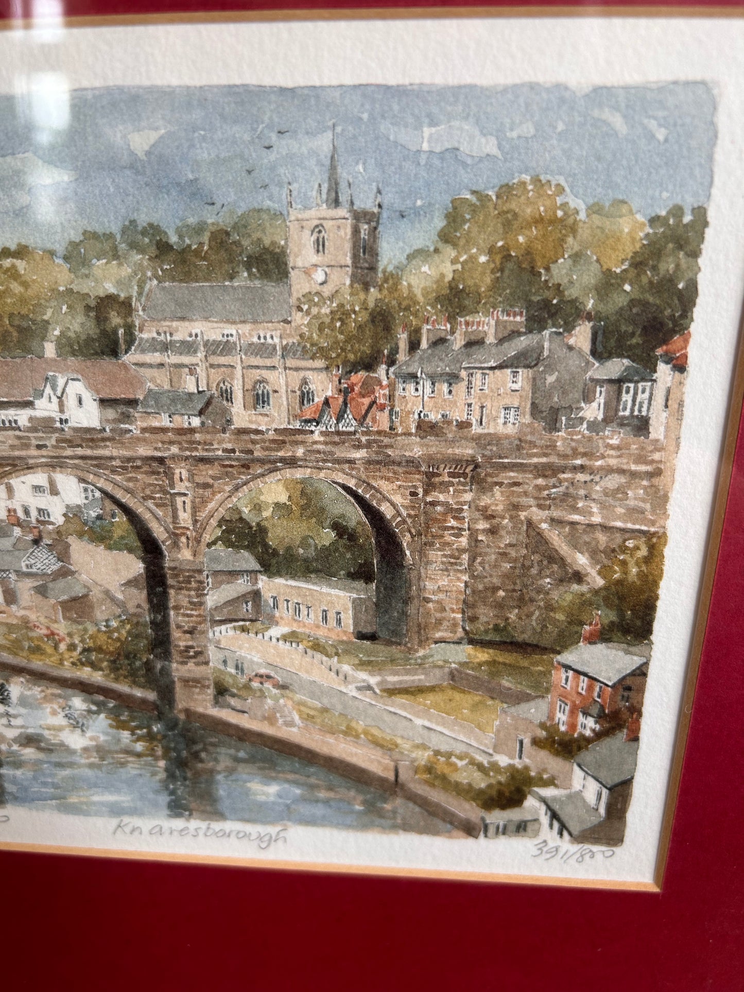 Knaresborough Framed Mounted Glazed Limited Edition Print Signed