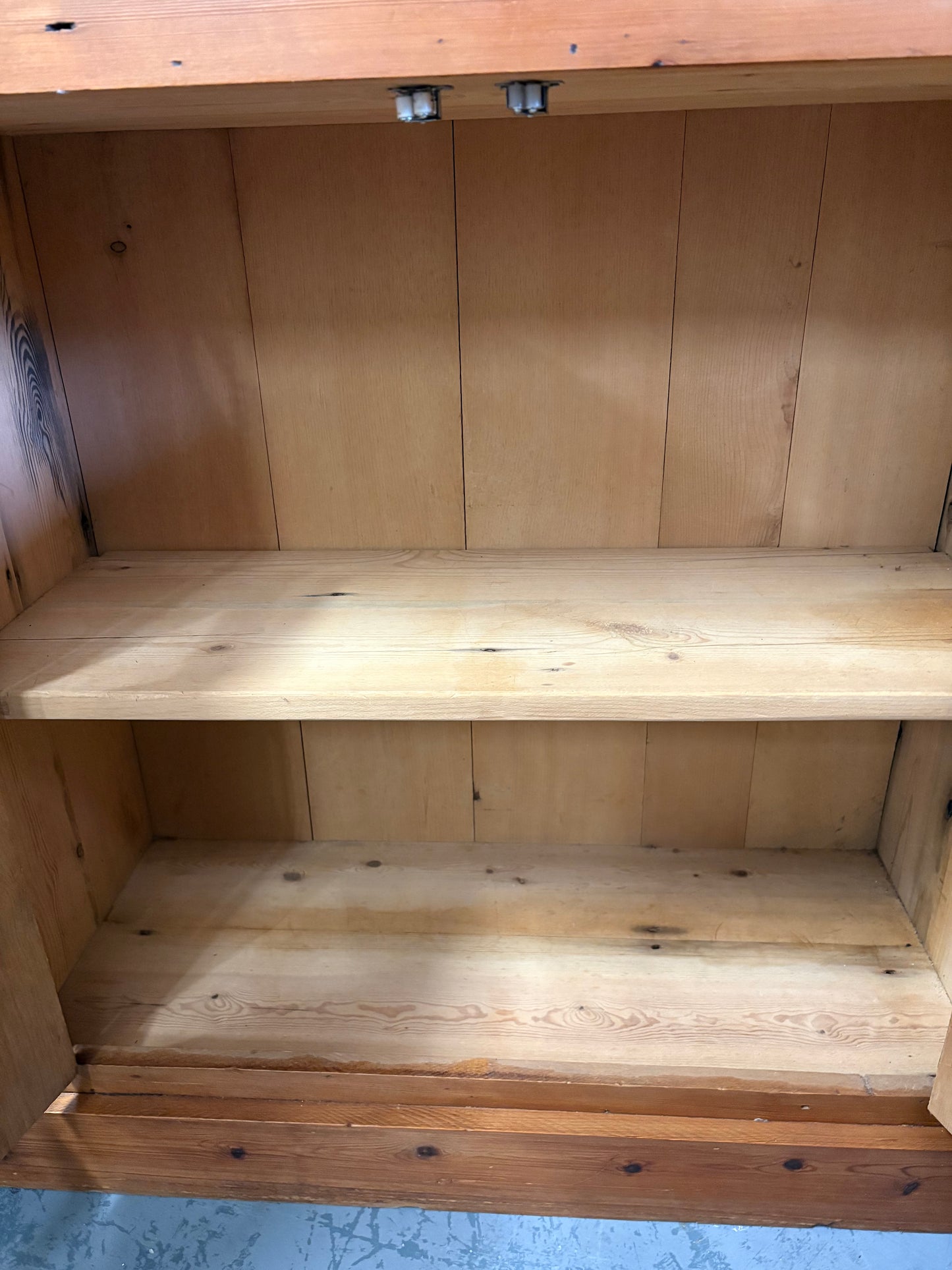Tall Solid Wooden Rustic Pine Country Farmhouse Style Open Bookcase