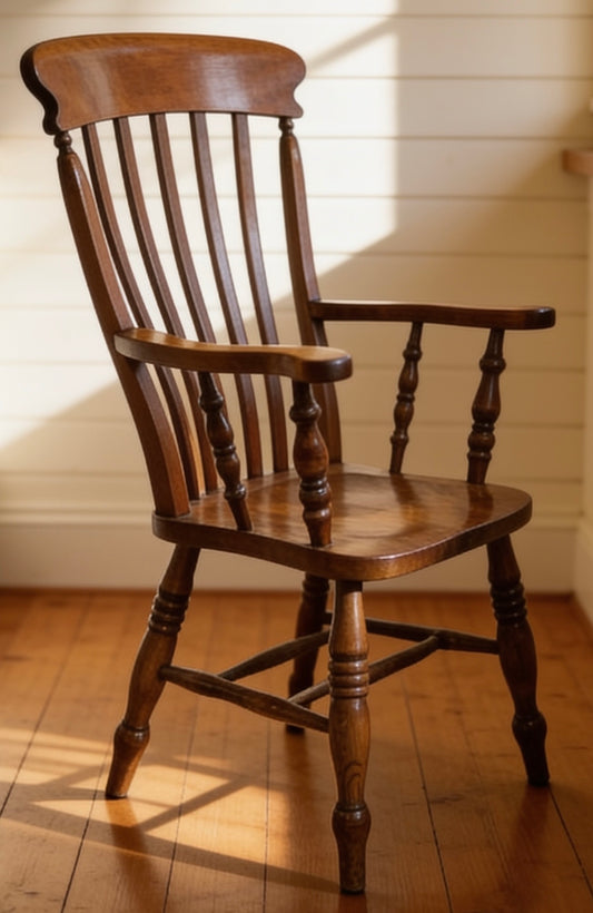 Traditional Beech & Elm Farmhouse Kitchen Chair
