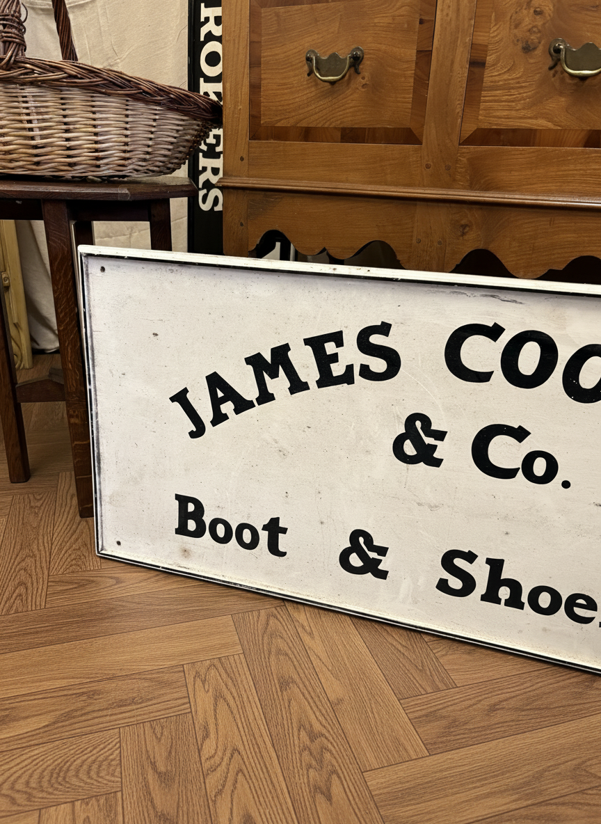 Vintage Coombs Salvaged Wooden Shop Front Advertising Sign writers