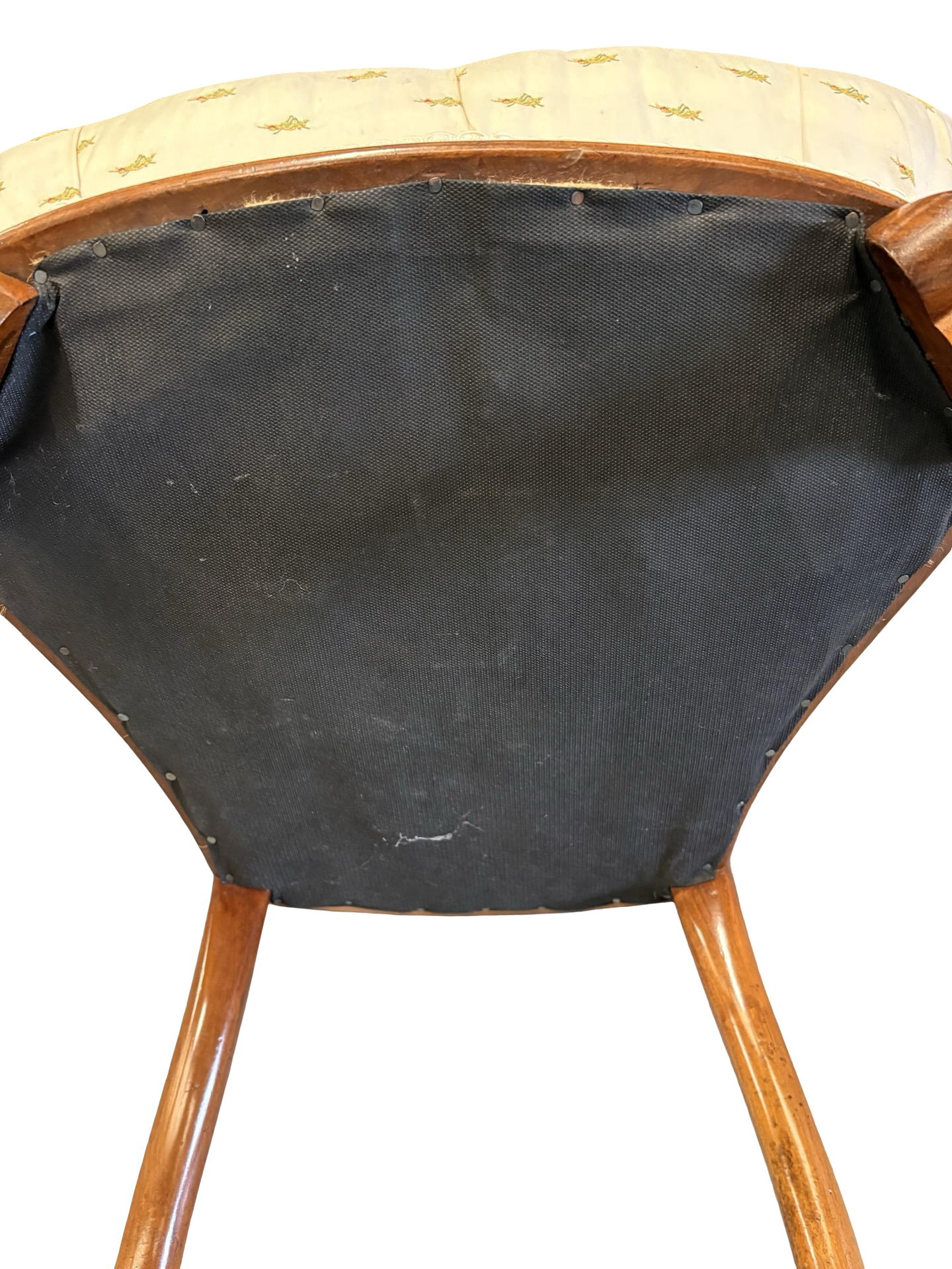 Beautiful carved Upholstered Walnut Victorian Ladies Bedroom Chair