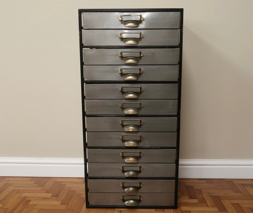 Industrial Metal office drawers paperwork filing cabinet storage