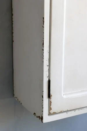 White shabby Wall Unit - Vintage style storage cabinet cupboard