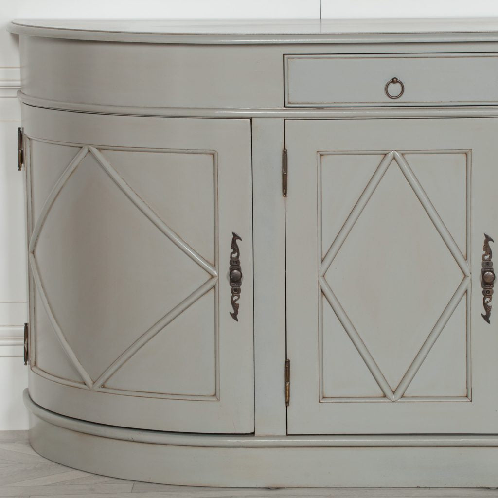French classical style sideboard in grey painted finish UK Delivery