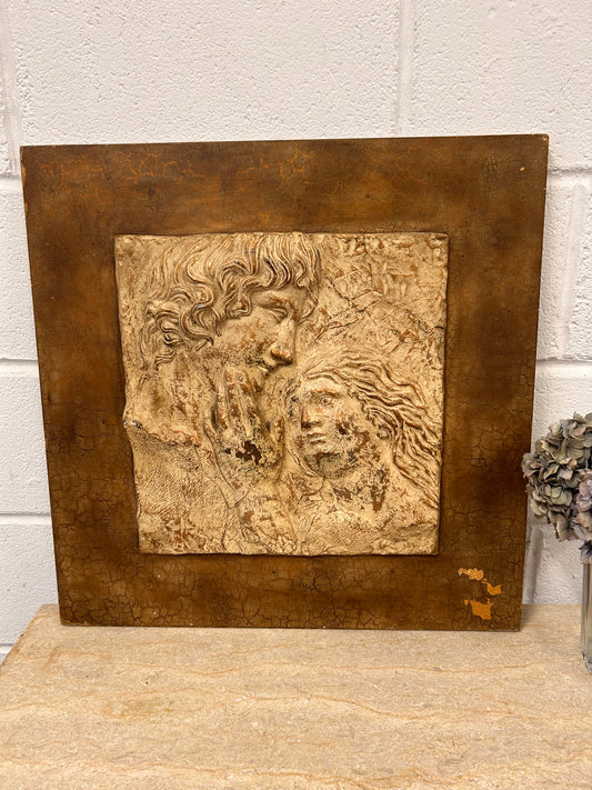 A Heavy Vintage composite plaque after Richard Franklin ‘To go beyond’ Quality Decorative piece￼
