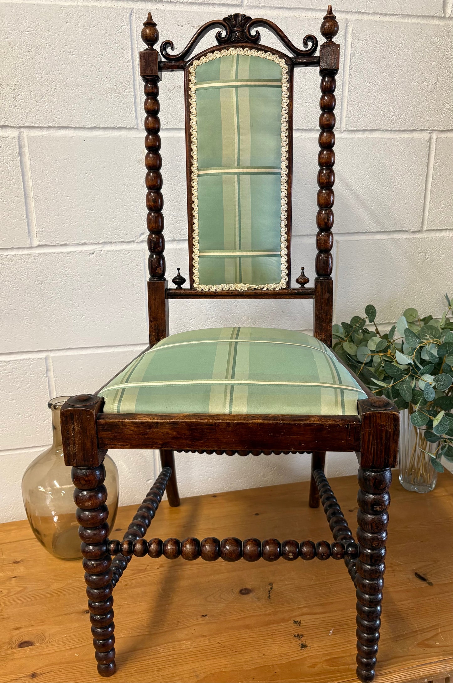 Stunning Victorian Faux Rosewood Bobbin Turned Chair Beautiful Solid Piece