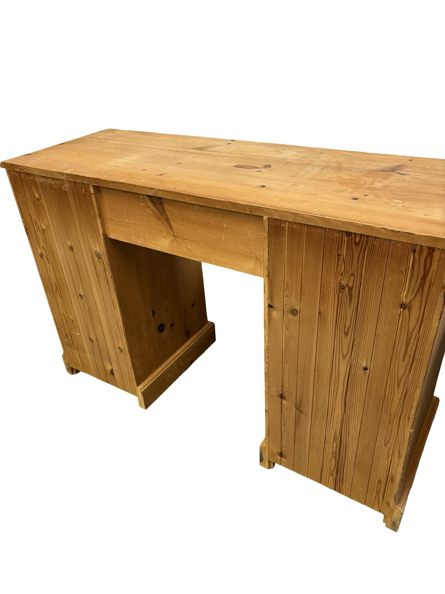 Quality Vintage pine desk dressing table with 8 Drawers Country Farmhouse style