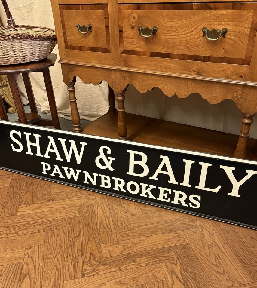 Vintage Salvaged Wooden Shop Front Advertising Sign writers
