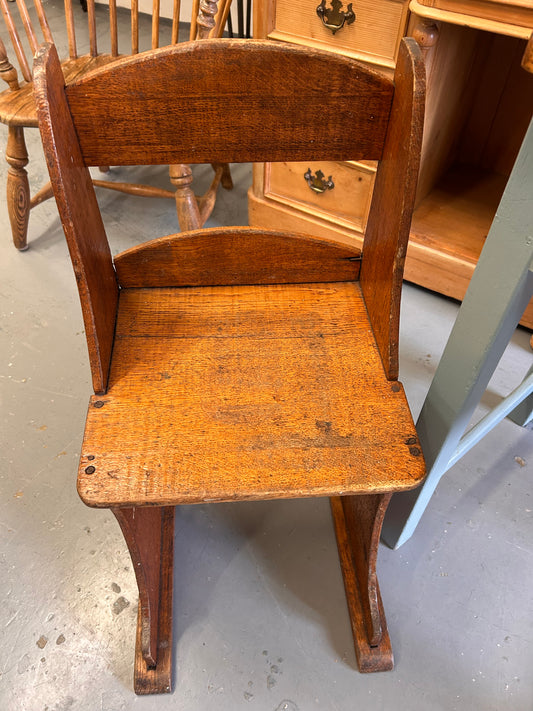 A Child’s traditional vintage school desk chair in Oak 1950’s