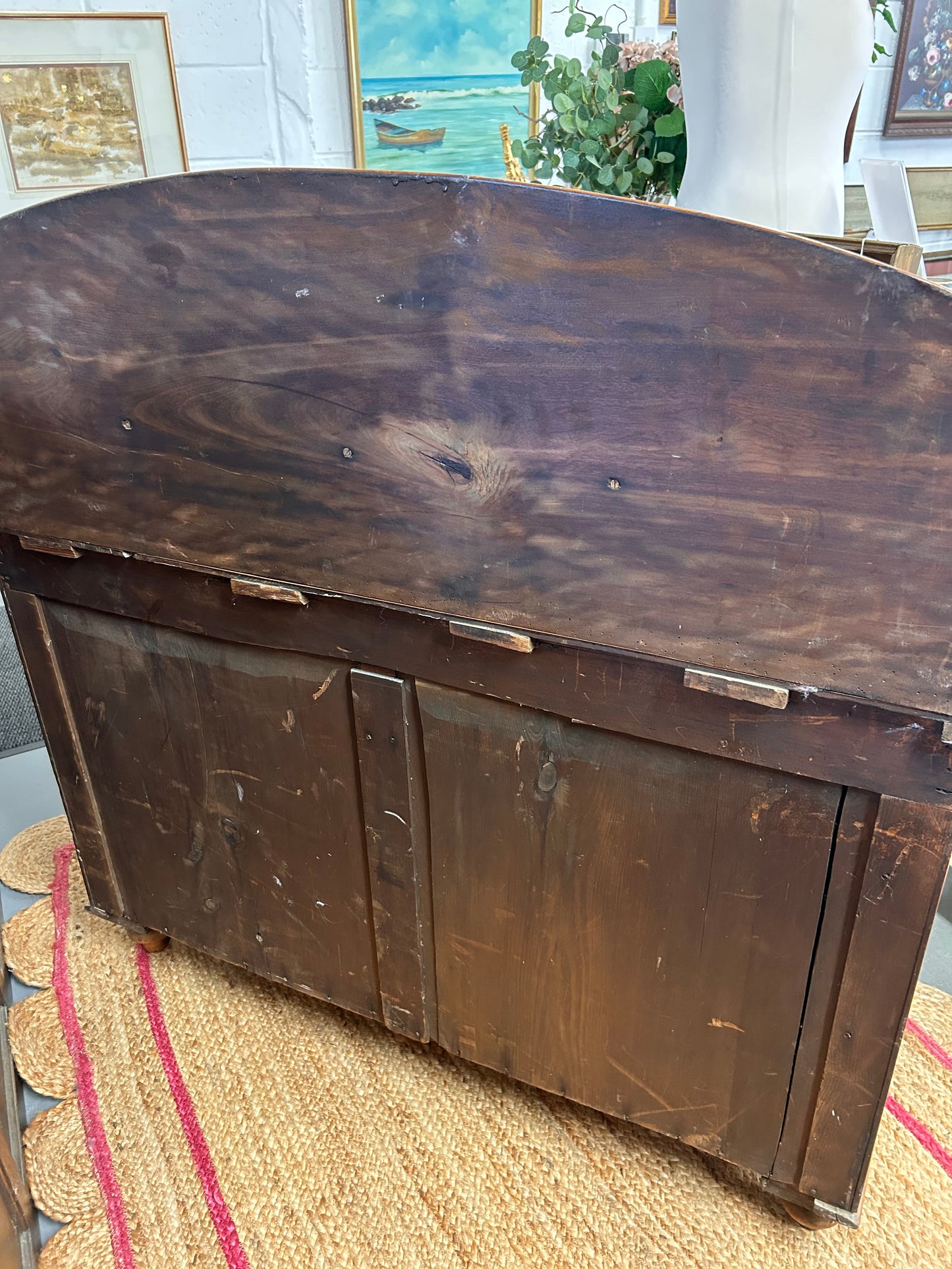 Antique Satin Birch Country house Chest of Drawers - Brass handles