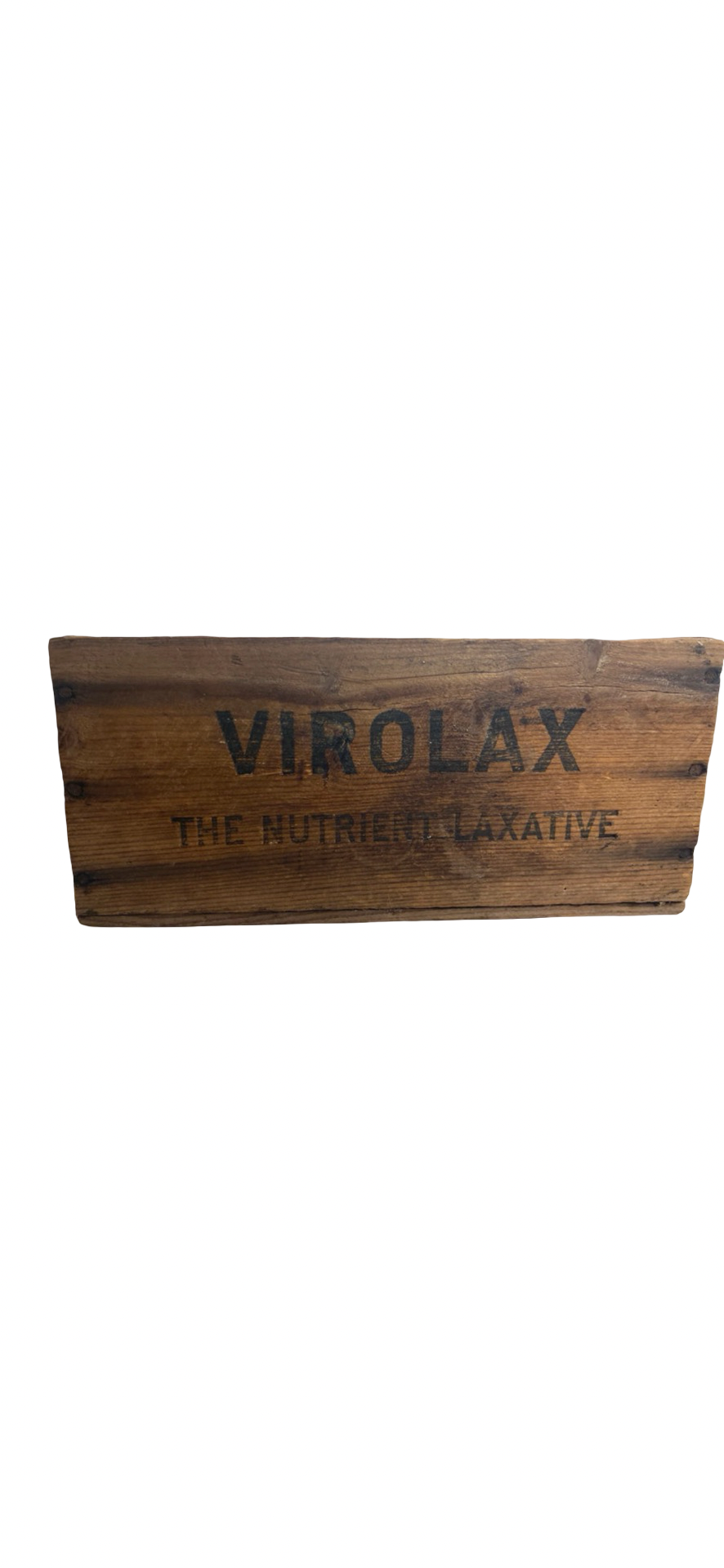 Very rare 1920’s VIROLax antique wooden advertising storage delivery crate