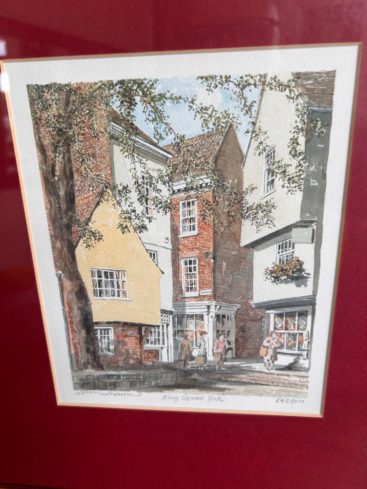 Kings Square York Framed Mounted Glazed Limited Edition Print Signed