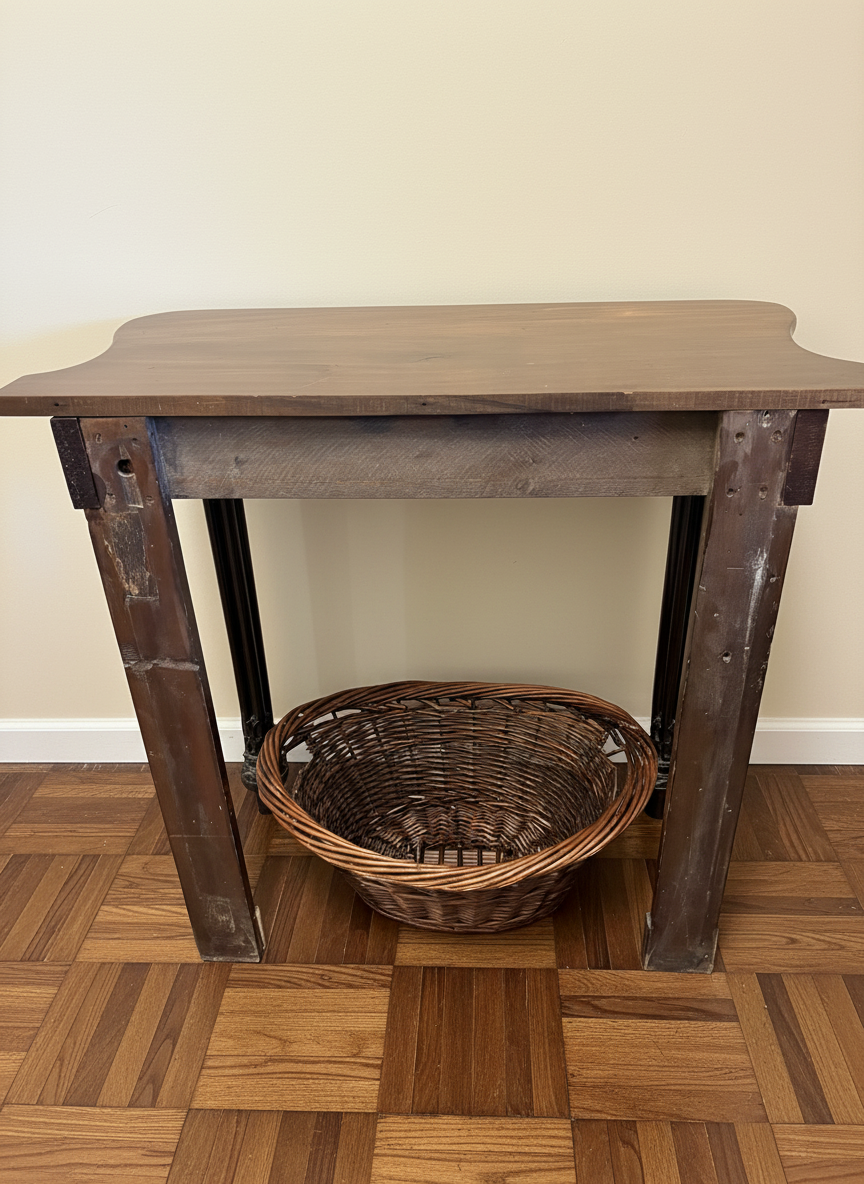 19th Century Mahogany Hall / Side Table Country House piece with Carved feet