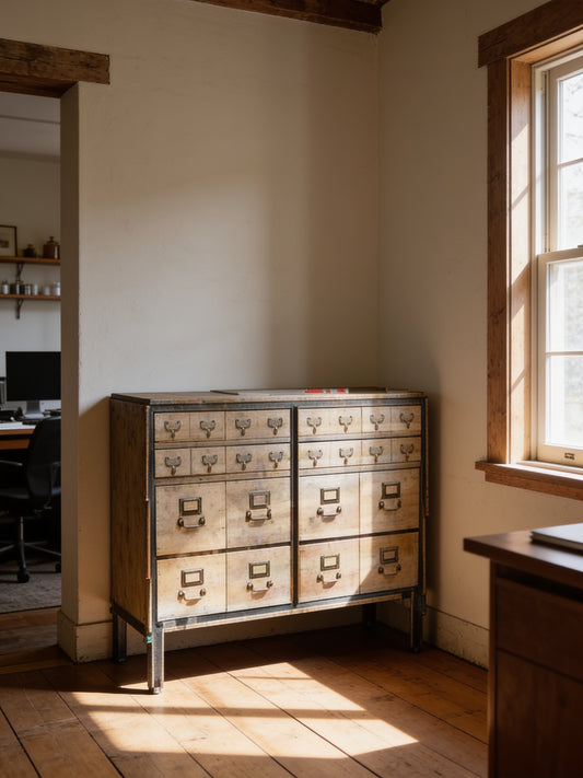 Vintage Style Multi Drawer effect Sideboard Storage Cupboard