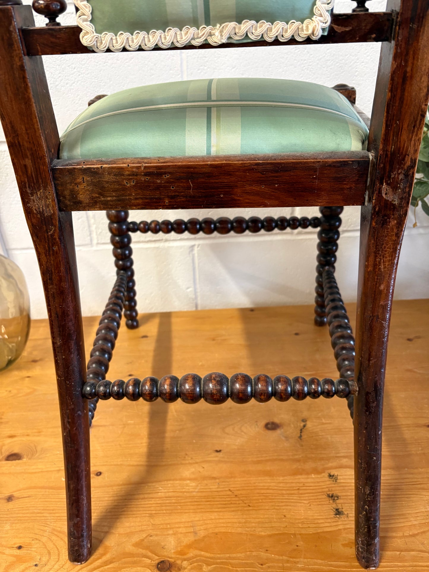 Stunning Victorian Faux Rosewood Bobbin Turned Chair Beautiful Solid Piece
