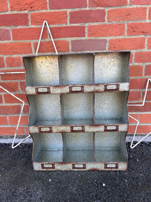 Industrial Metal Sectioned Wall Unit