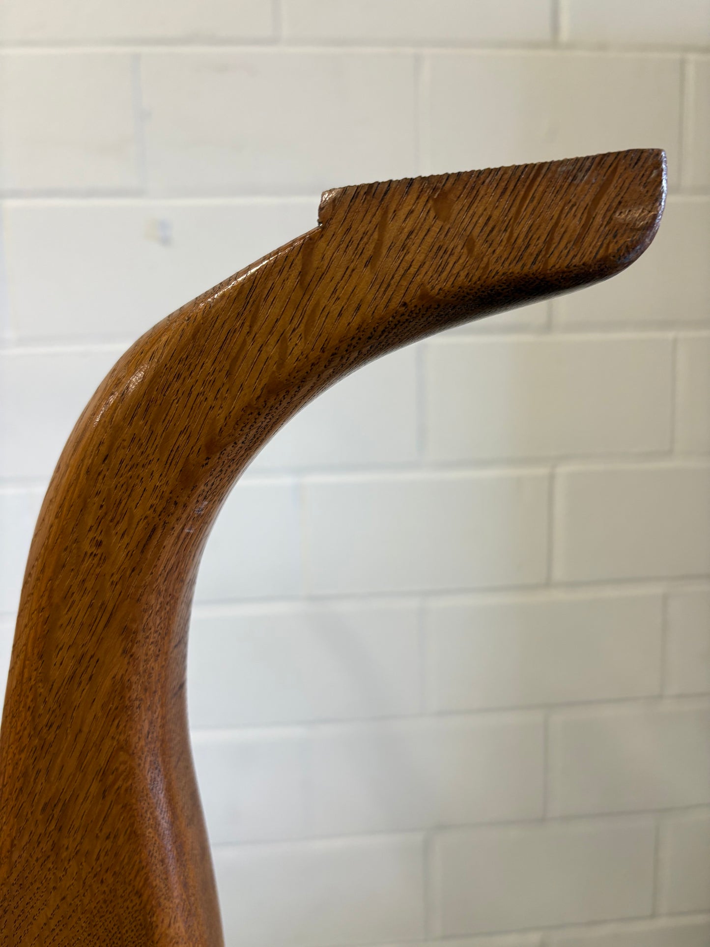 A Handmade Solid Oak Wine Side Table on a turned pillar and Tripod Base Craftsman made