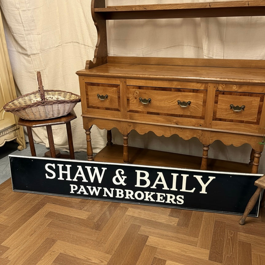 Vintage Salvaged Wooden Shop Front Advertising Sign writers