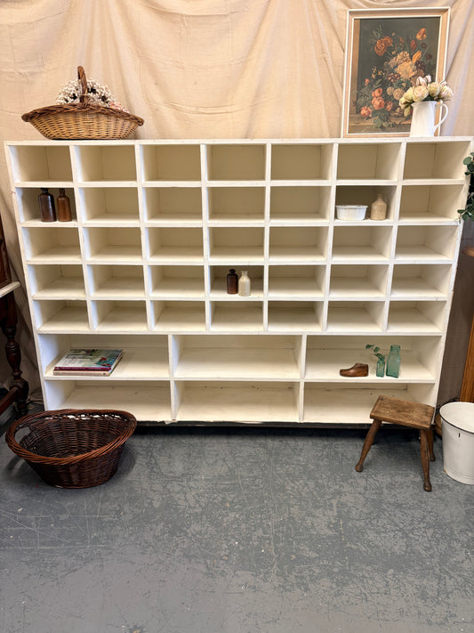 Reclaimed Craft Shop Unit Wood Pigeon Hole Shelving Sorting Storage sections