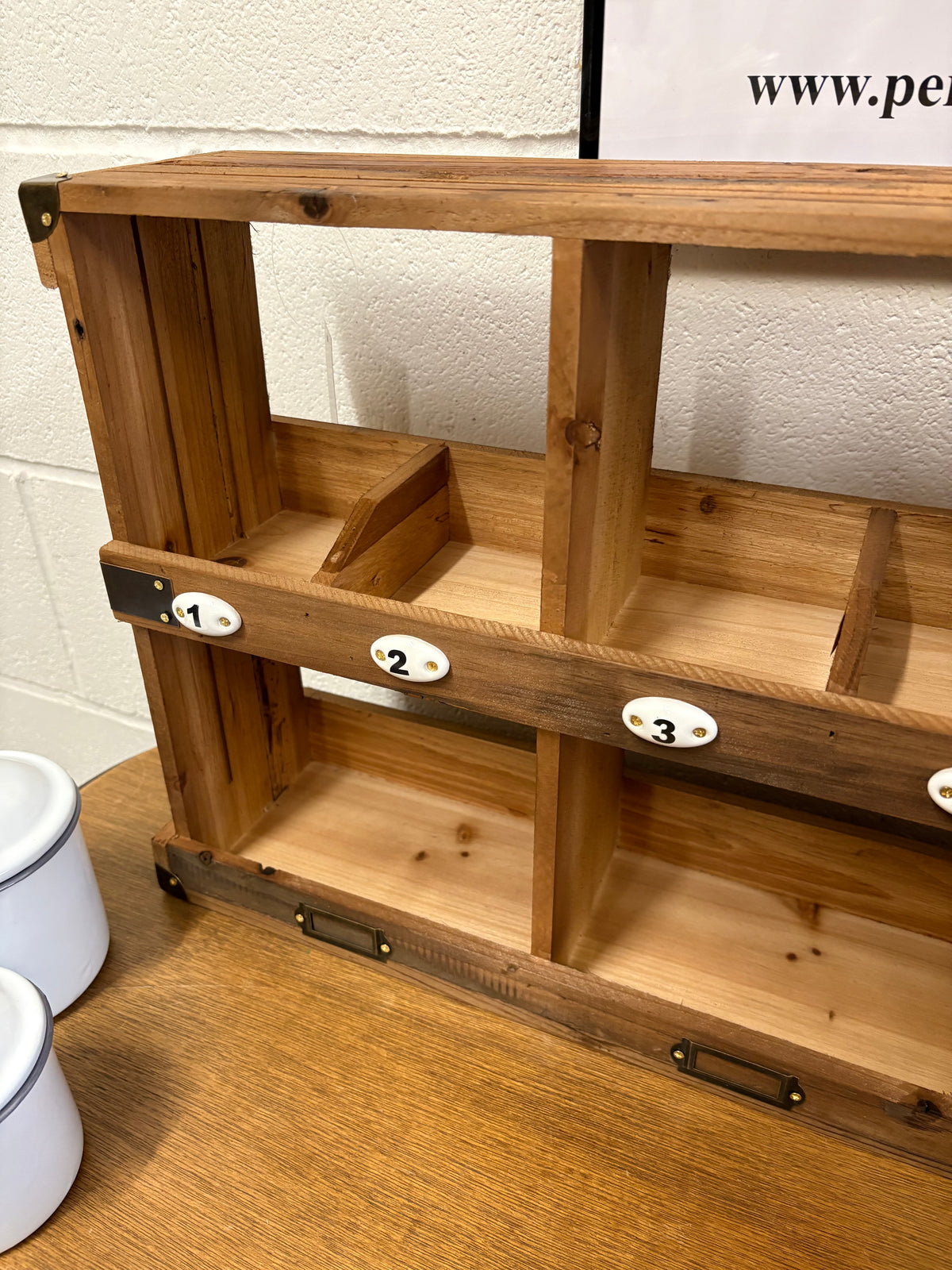 Wood Cubby Pigeon hole wall unit Modern Farmhouse style storage