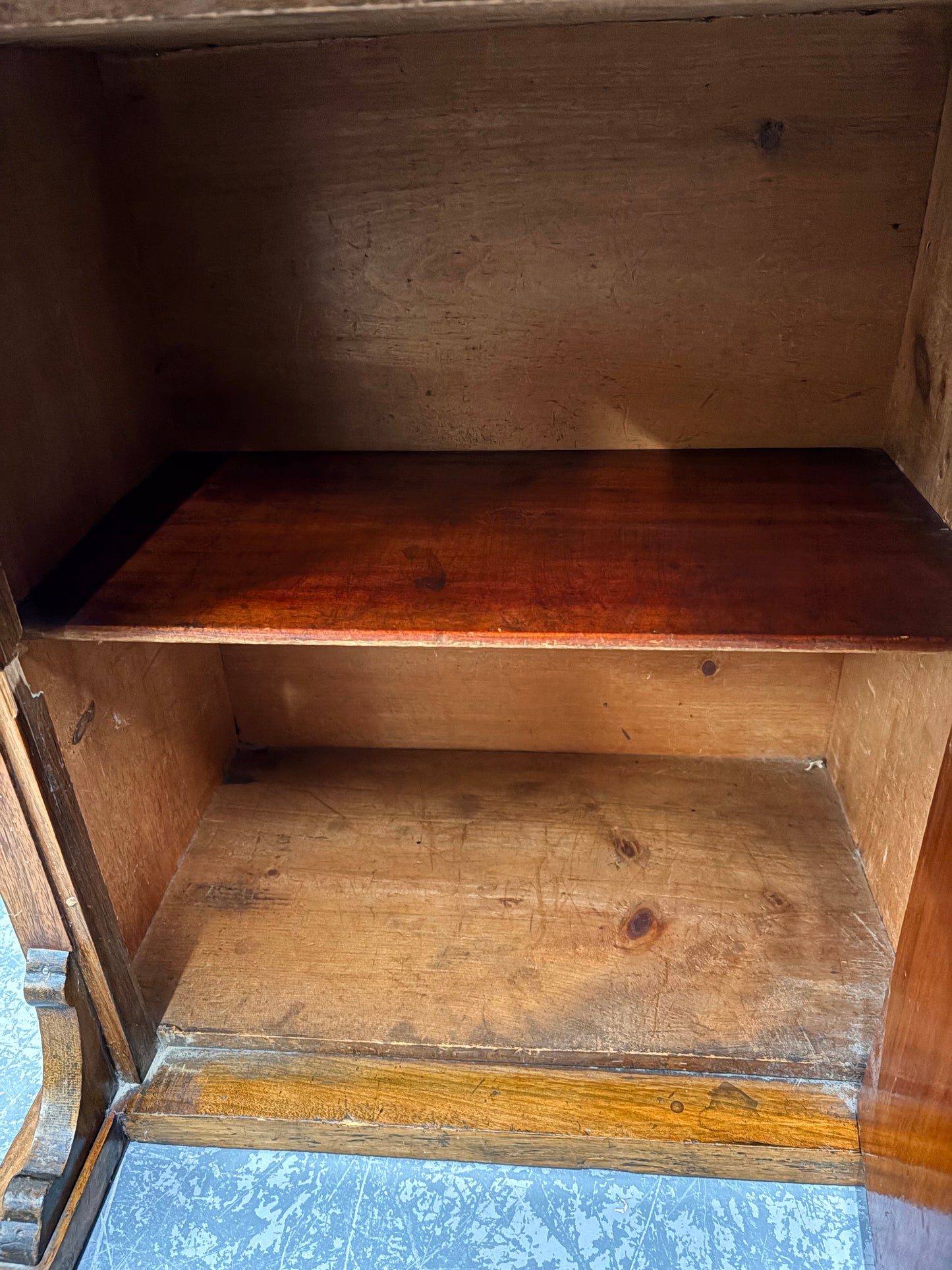 Victorian Antique Inlaid Walnut Davenport Desk - Compact Drawer Storage