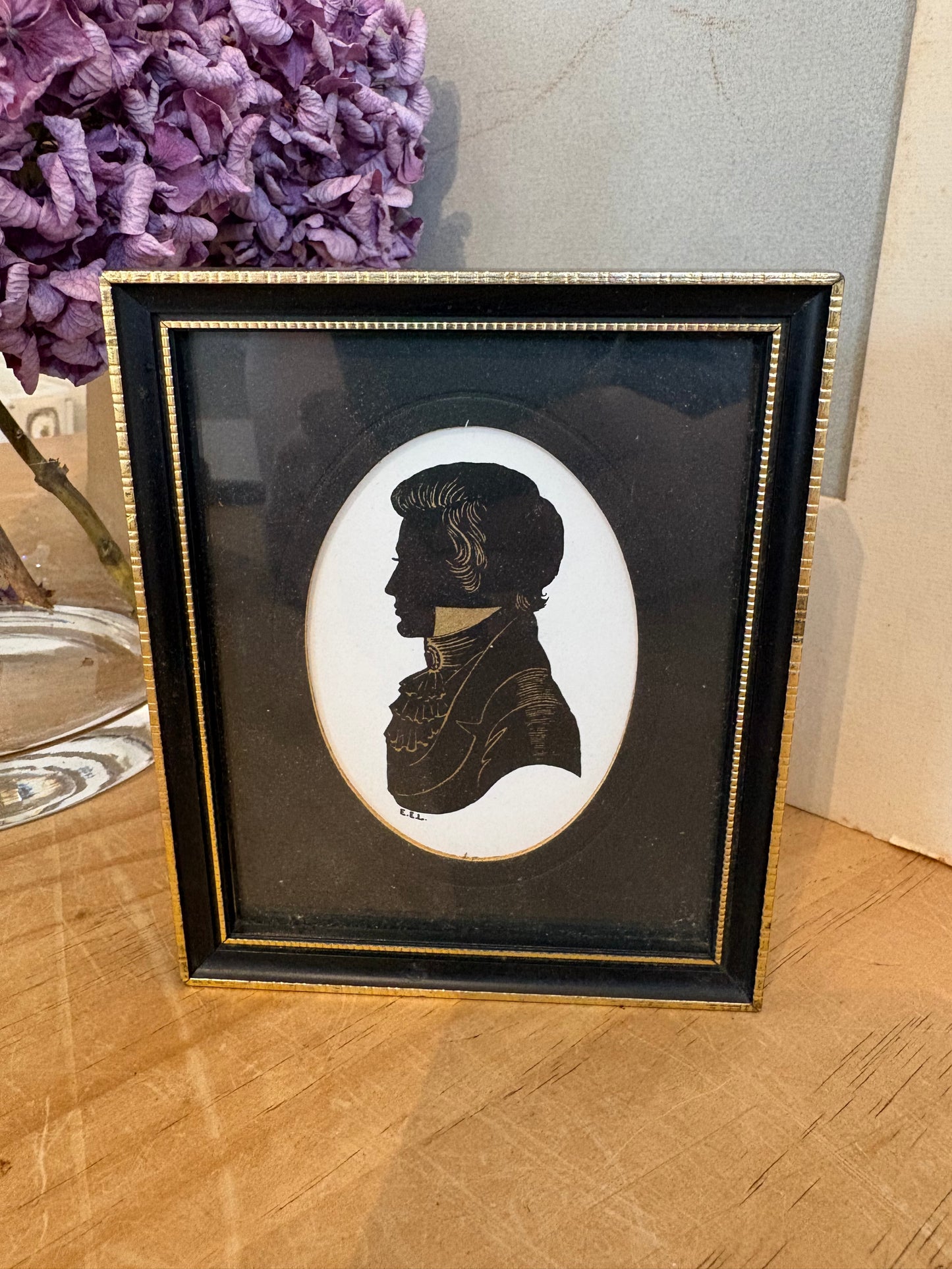 Repro Vintage Silhouette Miniature Profile Portrait Gentlemen