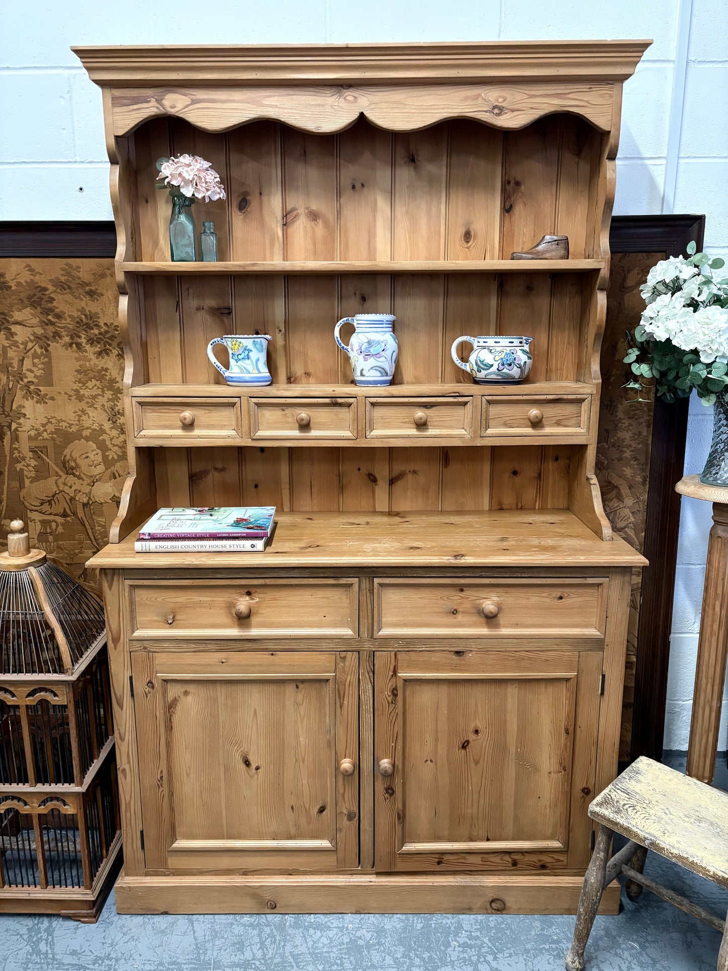 Large Solid Pine Traditional Country Kitchen Dresser Display Storage UK Delivery