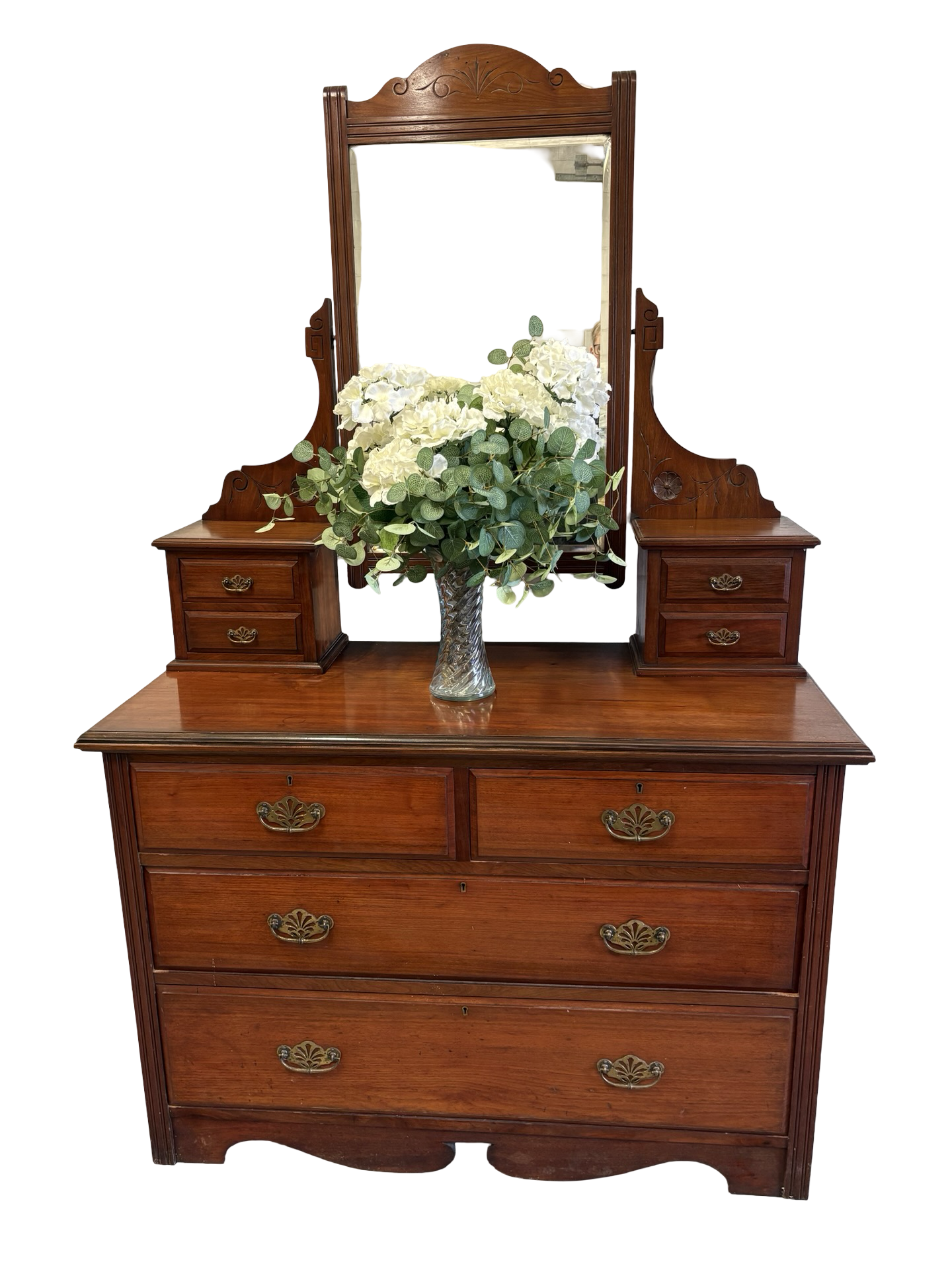 Edwardian Antique Dressing Chest / Drawers Country House