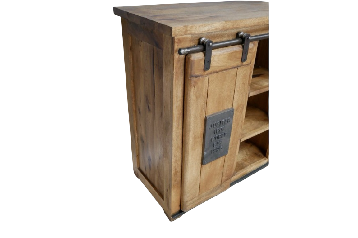Rustic Kitchen Island Type Butchers Prep unit with Storage Underneath